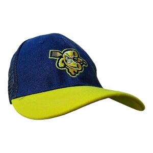 Kalamazoo Mac Daddies Navy Yellow Embroidered MI College Team Baseball Hat OS